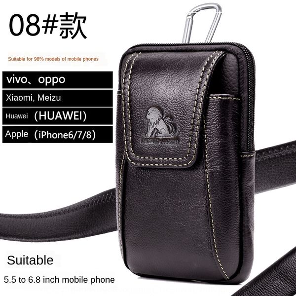 

men's leather hand 5.5 machine running layer cowhide men's belt leather bag belt bag oem