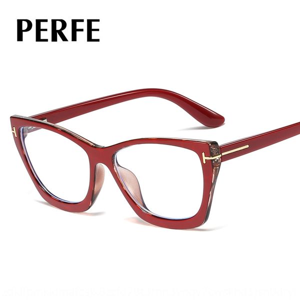 

l93328 new tr90 anti-blue women's comfortable spring leg frame glasses men's large frame t-shaped plain glasses, Silver