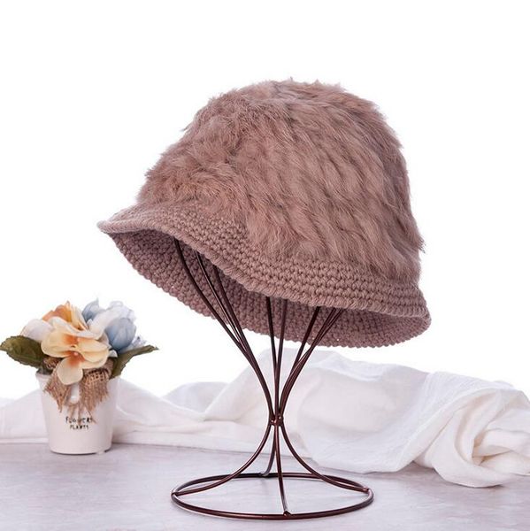 

fur hat and millinery ladies hat basin cap dome curling fisherman, Blue;gray