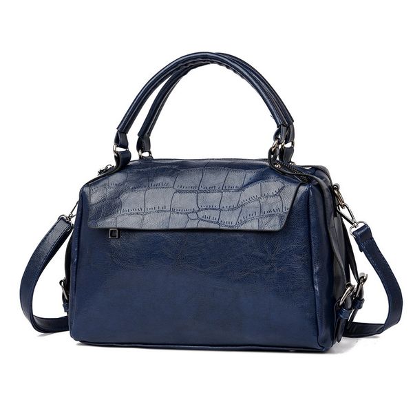 

fashion elegant handbag women oil wax leather shoulder bag crossbody bags designer pu leather ladies hand bags tote