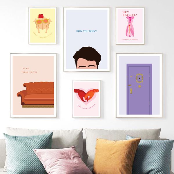 

friends tv show door smelly cat nordic posters and prints wall art canvas painting classic wall pictures for living room decor