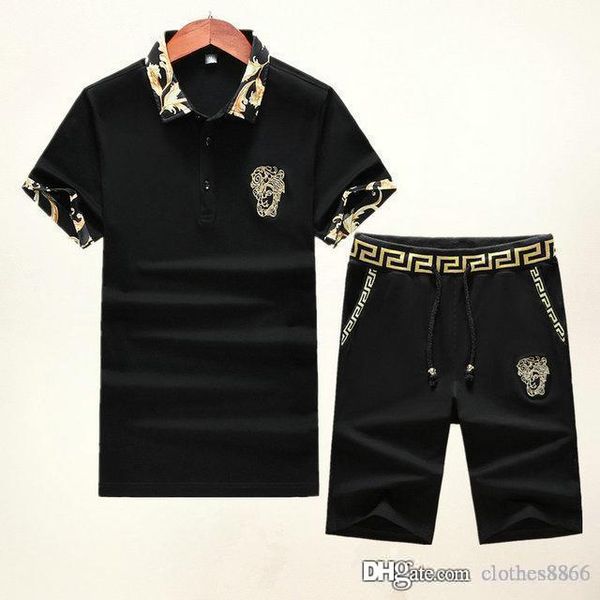 

2020 дизайнер tracksuit мужчины luxury пот костюмы мужские осень марка medusatracksuits jogger костюмы куртка + брюки летом короткий спортив, Gray