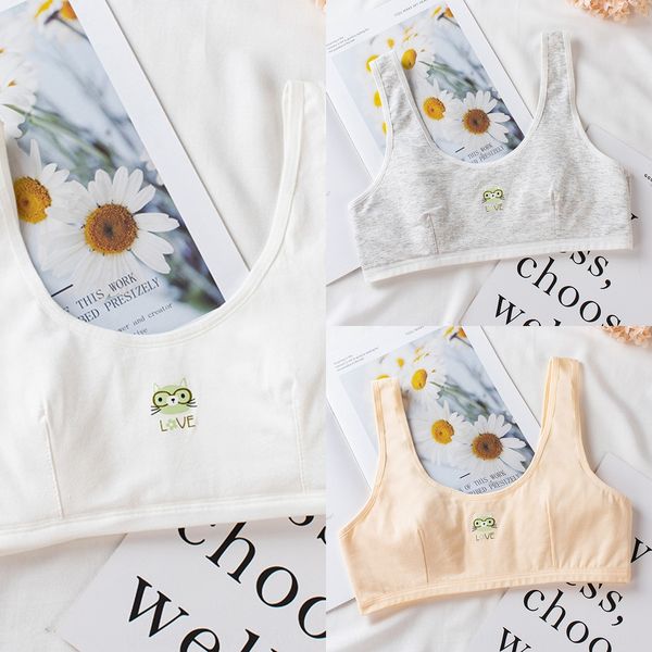 

девочка белье хлопок белье база жилет рубашки жилет студент девочка средних и больших детей, White