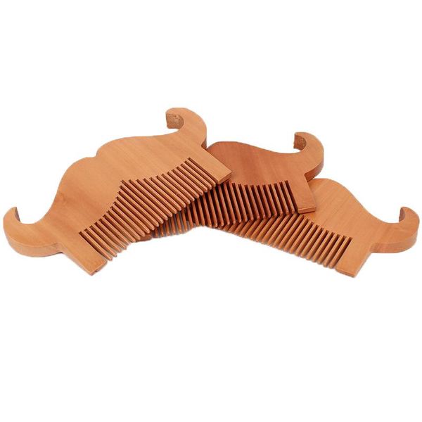 

l gift natural wooden comb beard comb pocket comb 10*5.6*1cm, Silver