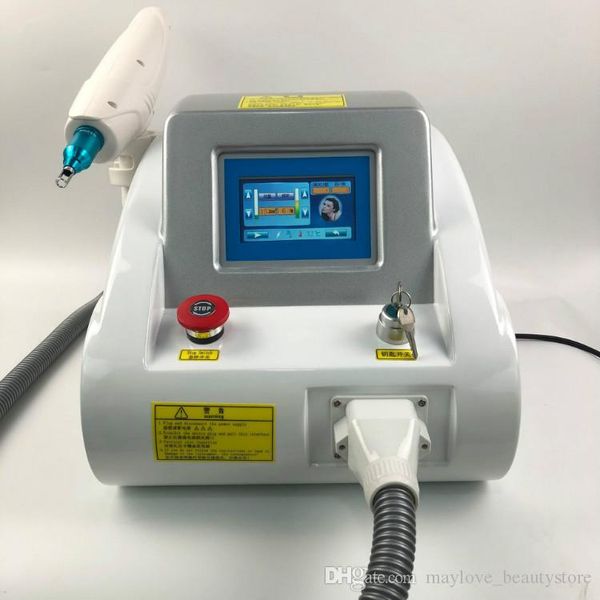 

painless q switch nd yag laser with big spot size and cooling for permanent tattoo removal 1320nm/532nm/1064nm, Black