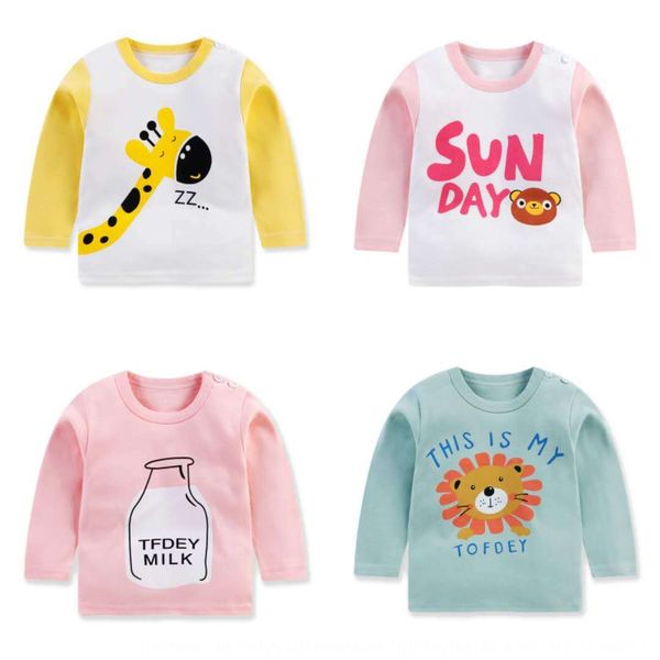 

sogni miei new korean base baby pure cotton children's t- baby cartoon single children's t- shirt shirt top, Blue