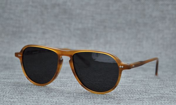 

2020 новые пилотов-очки одномостовые белые поляризованных солнцезащитных очков 52-18-145 чисто-дощечка рама полного комплекта случай oem-зав