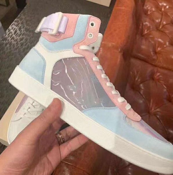 

new european classical style famous brand couples and women s casual shoes more color leather stitching transparent pvc flat shoes fas1111