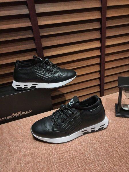 

2020t fashion men's running shoes luxury casual shoes breathable leather classic sneakers low party shoes, size: 38-45, Black