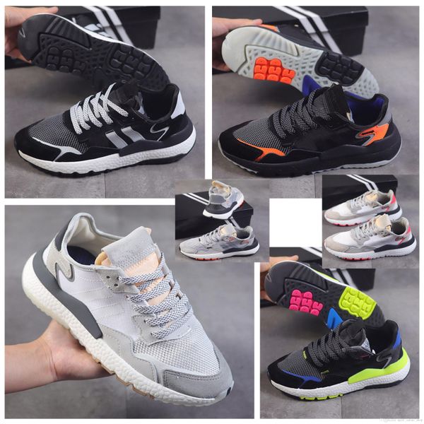 

2019 fashion nite jogger 3m reflective running shoes triple black white breathable men women outdoor sports sneakers 36~45, White;red