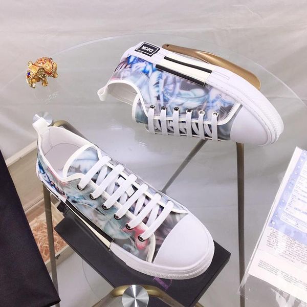 

flowers technical canvas b23 sneaker men 's shoes breathable style shoes vintage low lace -up men shoes zapatos de moda para hombr
