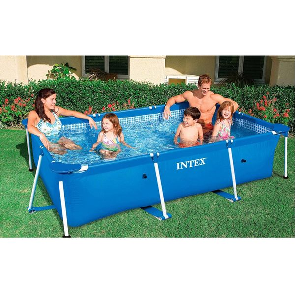 

metal frame steel tube rectangular square swimming pool set pipe rack pond large bracket above ground filter summer play pool