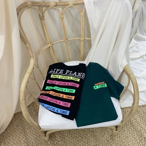 

ctsc9 children's wear 2020 children's t-shir xu tong chen shan tong chen shan girls' loose short-sleeved t- boys' long s, Blue