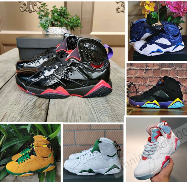 

2020 authentic 7 oregon ducks pe uo yellow strike green apple purple grape 7s hare basketball shoes women mens trainer sports shoes 36-47, White;red