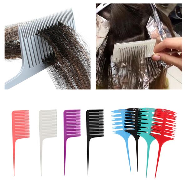 

8x sectioning weaving highlighting foiling hair comb salon dyeing combs set, Silver