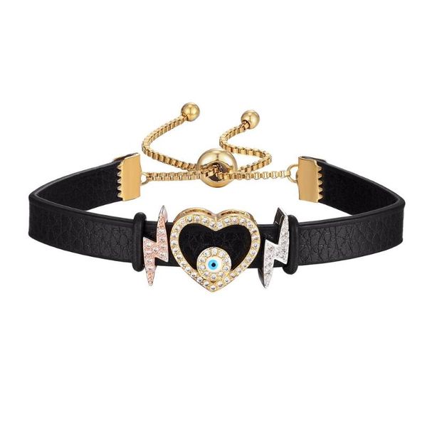 

leather bracelet women jewelry fashion bracelet leather multilayer men's charm men women jewelry, Golden;silver