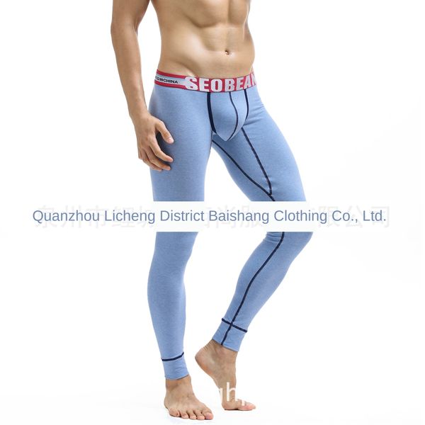 

seobean xibin men's autumn fashion solid color leggings low waist tight pants tight pantsu convex men's autumn pants, Black;white