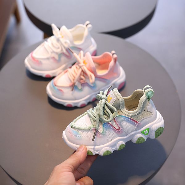 

children casual shoes 2020 autumn baby girls boys shoes soft bottom non-slip stretch cloth breathable outdoor kids sneakers, Black