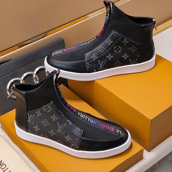 

fashion boots shoes luxury bottes chaussures pour hommes mens fashion shoes footwear zapatos de hombre high casual shoes for men winter, Black