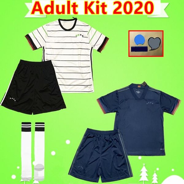 

kit socks 2020 2021 kroos werner reus 4 star soccer jersey mens set home white 19 20 thailand quality suit football shirt, Black;yellow