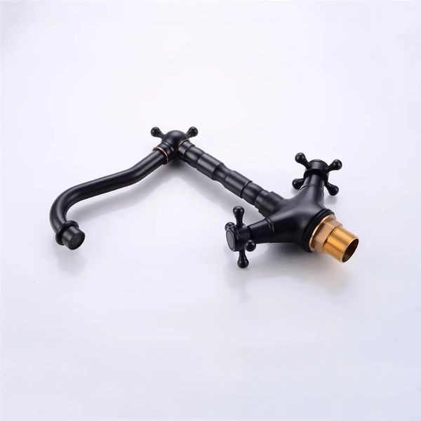

copper orb black double and cold kitchen sink faucet basin faucet