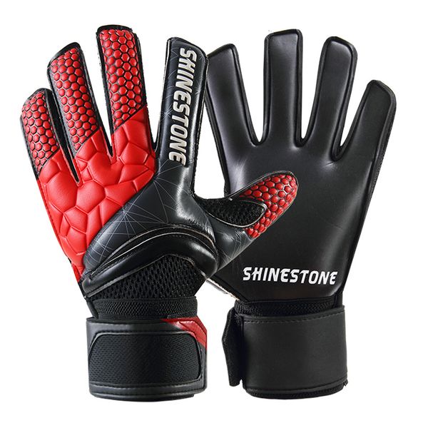 

official soccer goalkeeper gloves antiskid goalie gloves control goal keeper gloves, Black
