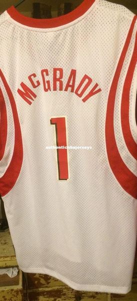 

wholesale tracy mcgrady #1 jersey sewn white men t-shirt vest stitched basketball jerseys ncaa, Gray