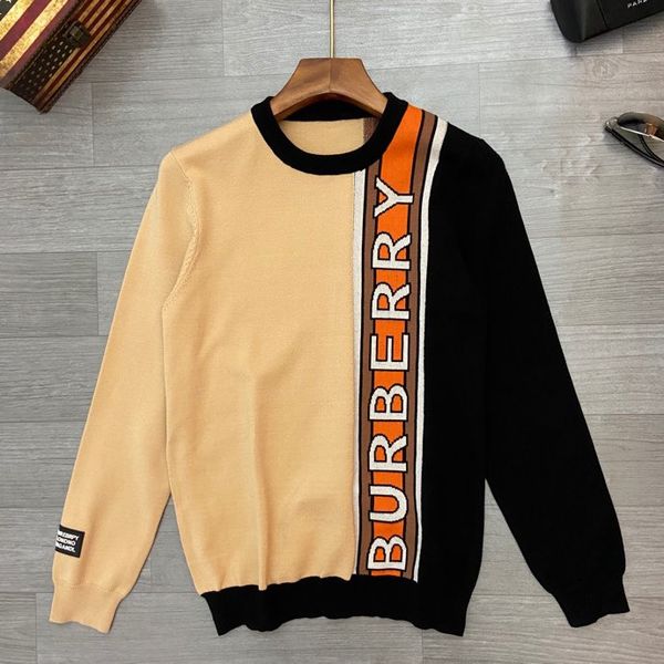 

19ss men's sweater fashion men's women's quality sweater pullover long sleeve letter embroidery knitting print couple sweater, White;black