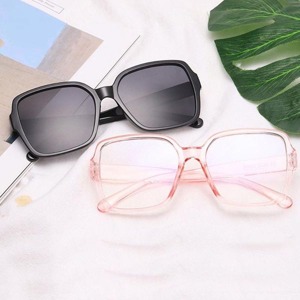 

women fashion one thick men anti ultraviolet marine film glasses oversized square sunglasses, White;black