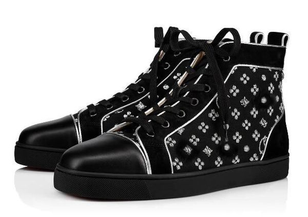 

low red bottom sneakers for men luxury black leather spikes fashion casual walking trainers embroidery orlato men womens designer cs01