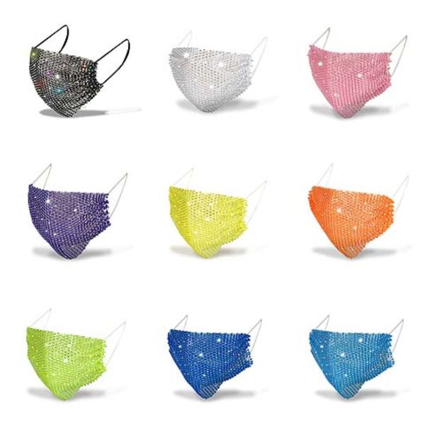 

12color бесшовного bling rhinestone череп шарф маска для лица маски шарфа велоспорта ночного клуба теплой шейной вечеринка для лица маска 20