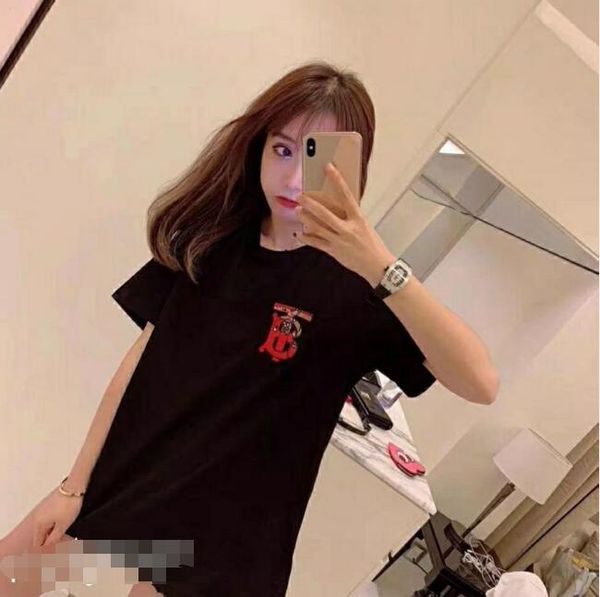 

spring/summer 2020 new fashion cotton round collar t-shirt breathable and loose travel leisure couples short sleeves k2, White