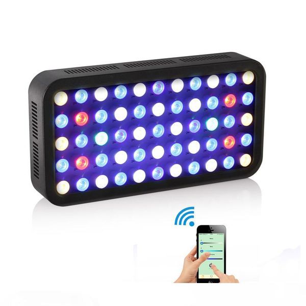 

2pcs ac85~165v 165w led aquarium light full spectrum grow light wifi smart control coral aquatic aquarium lamp fish tank led light