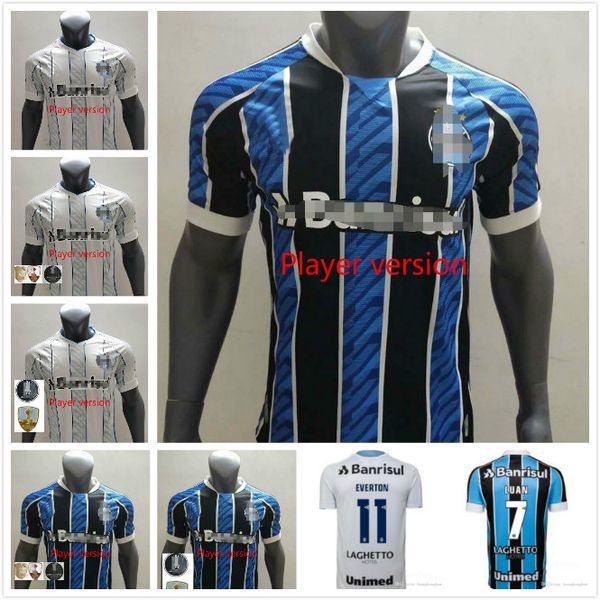 

версия для игрока последняя 2020 футбола джерси гремио 2021 miller луан дуглас diego hailon гремио футбол рубашка 19 20 home away камиз де f, Black;yellow