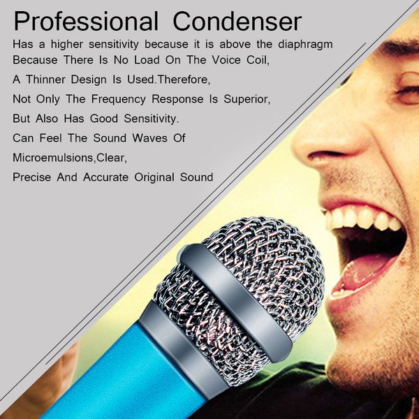 

handheld mic portable mini 3.5mm stereo studio microphone for lappc deskmic ktv karaoke 5.5cm*1.8cm