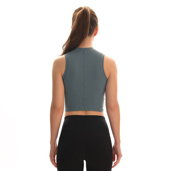 high neck gym vest