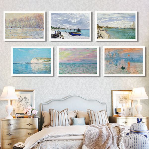 

famous claude monet canvas painting poster and prints fashion modern wall art pictures for living room bedroom dinning room cafe