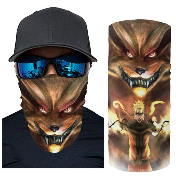 

настраиваемый езда против пыли head mask мультфильм наруто шарф шеи ветрозащитный маски для лица защита от солнца оголовье узумаки наруто, Black