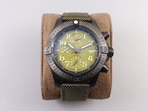 

tf, серия мстители chronowatch ночь миссии, самые передовые изготовления, диаметр 45mm.dragon холст ремешок для часов, движение 7750 хрономе, Slivery;brown