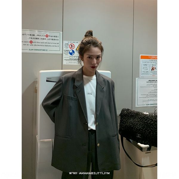 

evergreen style must equipped with high-grade solid color coat wardrobe wardrobe small suit coat 2019 autumn suit fashion, White;black