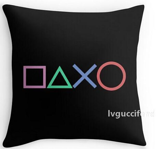 

luxury printing cushion cover game machine buttons funny vintage style square pillow case decorative throw pillow cover