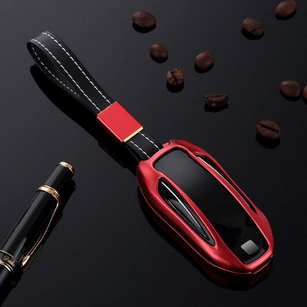 

для tesla model s модель x model 3 автомобиля алюминиевого сплава держателя ключа крышки случая shell цепи