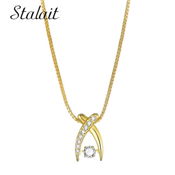 

2020 aesthetic gold initial necklace for women x letter necklace quartz rhinestone pendant minimalist jewelry gift for mom, Silver