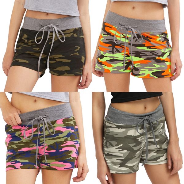 

sports shorts summer 2020 new elastic drawstring patchwork soft women shorts for girls female lady casual slim short pants#3021, White;black