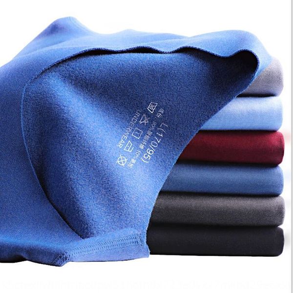 

q3klx men's seamless thermal thermal underwear v-neck autumn clothes autumn pants youth fleece winter thin cotton base suit warm suit w, Black;brown