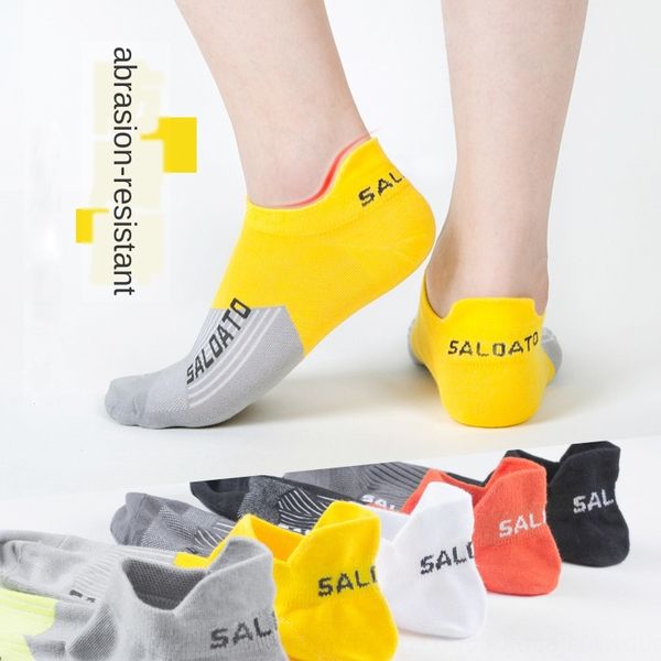 

loonie men's cotton sports thin sweat-absorbing deodorant low-waist running loonie short socks short cotton socks, Pink;yellow