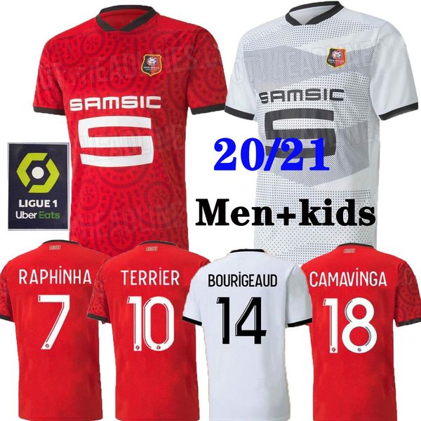 

2020 2021 rennes футбол джерси 20 21 raphinha ньянг терьер j.martin ренн bourigeaud дом вдали мужчины дети комплект рубашки футбола, Black;yellow