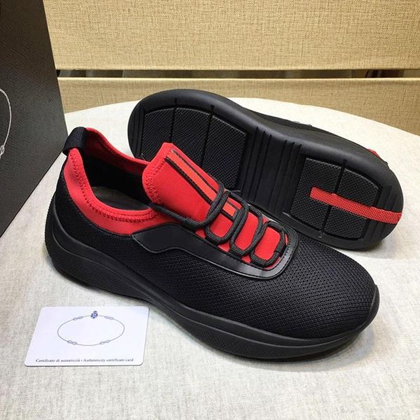 

new arrival mesh and neoprene sneakers mens shoes zapatillas hombre fashion classic vintage footwears low lace -up casual men sh, Black