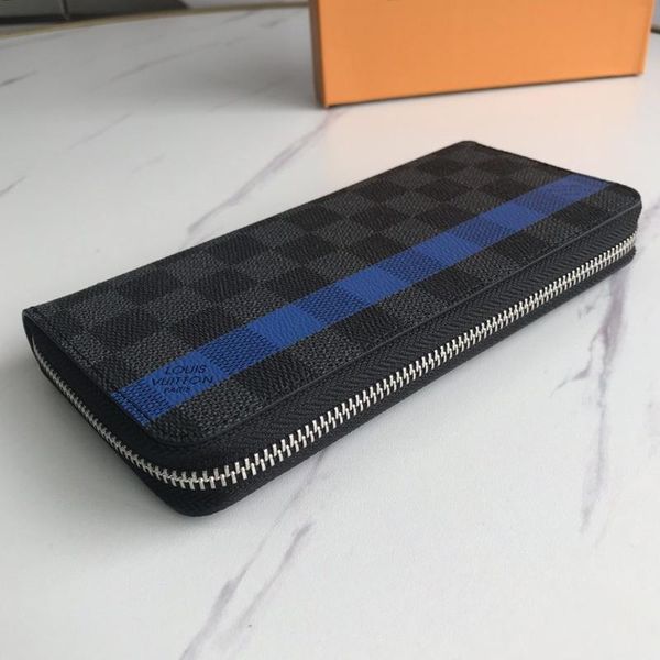 

new arrival mens wallet purses card holder classic designer zipper wallets money coin pocket men wallet purses handbag with origin box