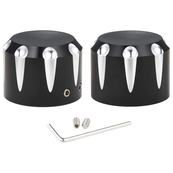 

black front axle nut cover cap for softail electra road street glide sportster 2002-2020